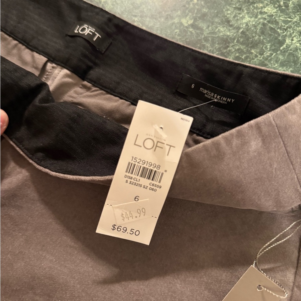 LOFT Marisa Skinny Skirt in Taupe Suede-Look